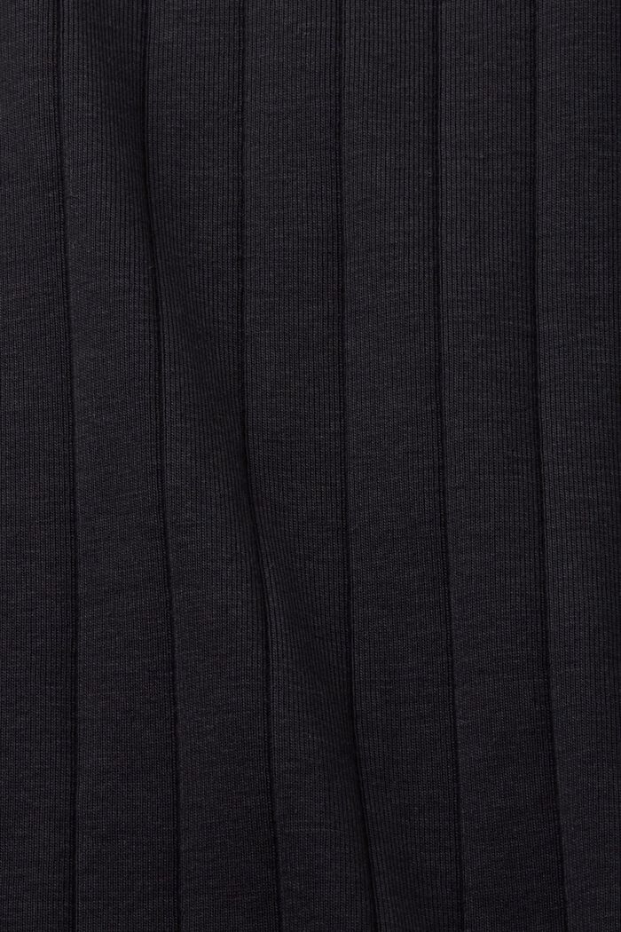 羅紋無袖上衣, 黑色, detail image number 5