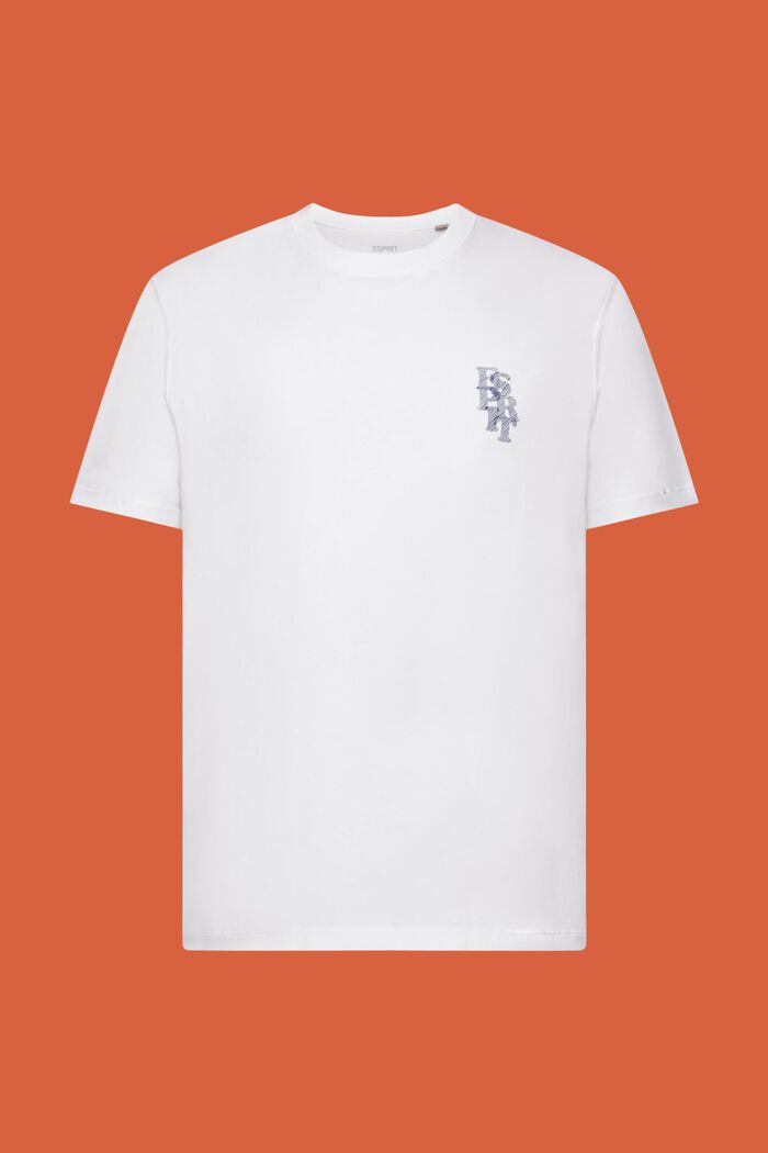 純棉LOGO標誌T恤, 白色, detail image number 6