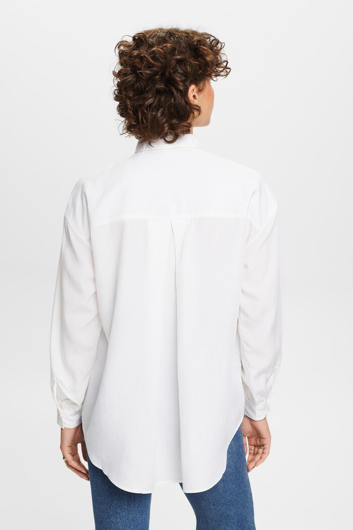 超大廓形女裝恤衫, 白色, detail image number 3
