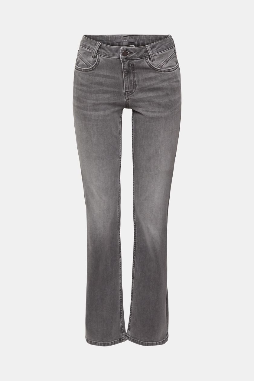 Mid-rise bootcut stretch jeans