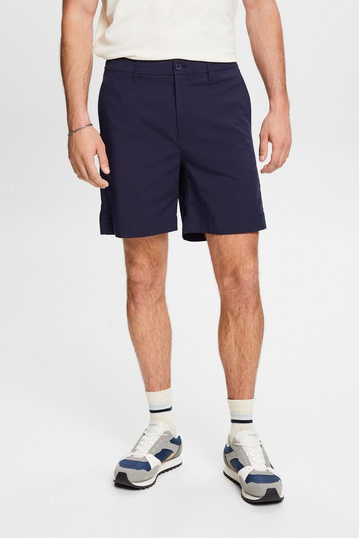 Stretch-Twill Chino Shorts, NAVY, detail image number 0