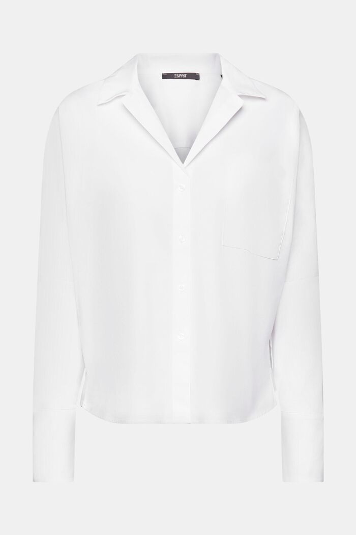 府綢女裝恤衫, 白色, detail image number 6