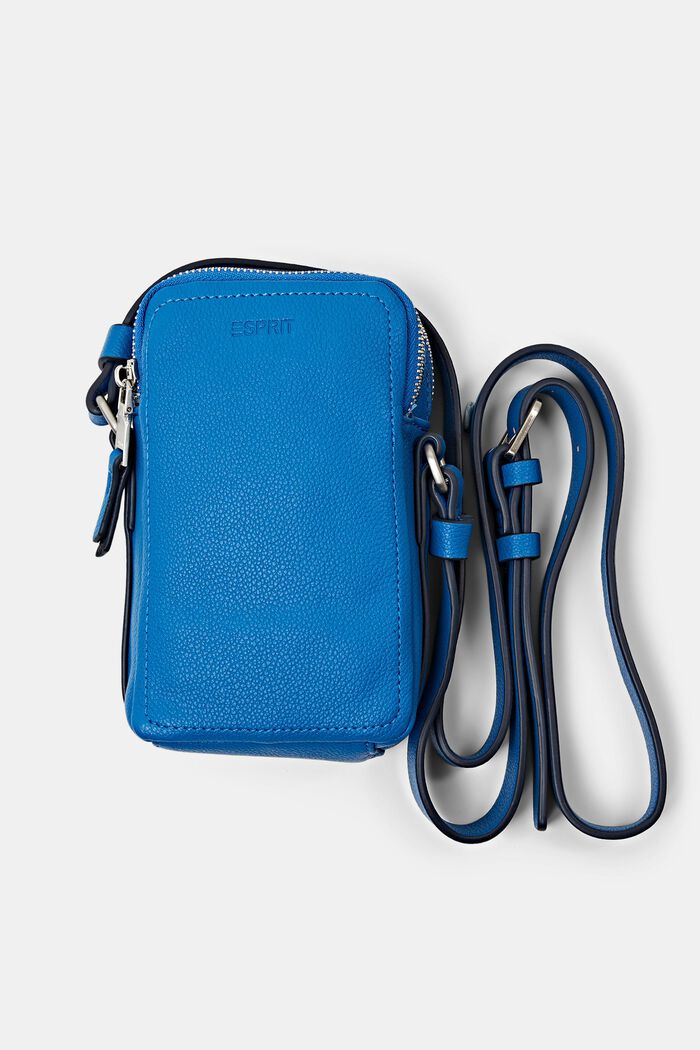 人造皮革手機包, 藍色, detail image number 2
