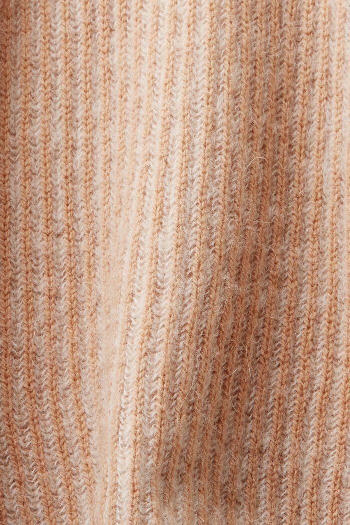 Two-tone jumper with alpaca, LIGHT BEIGE, detail image number 5