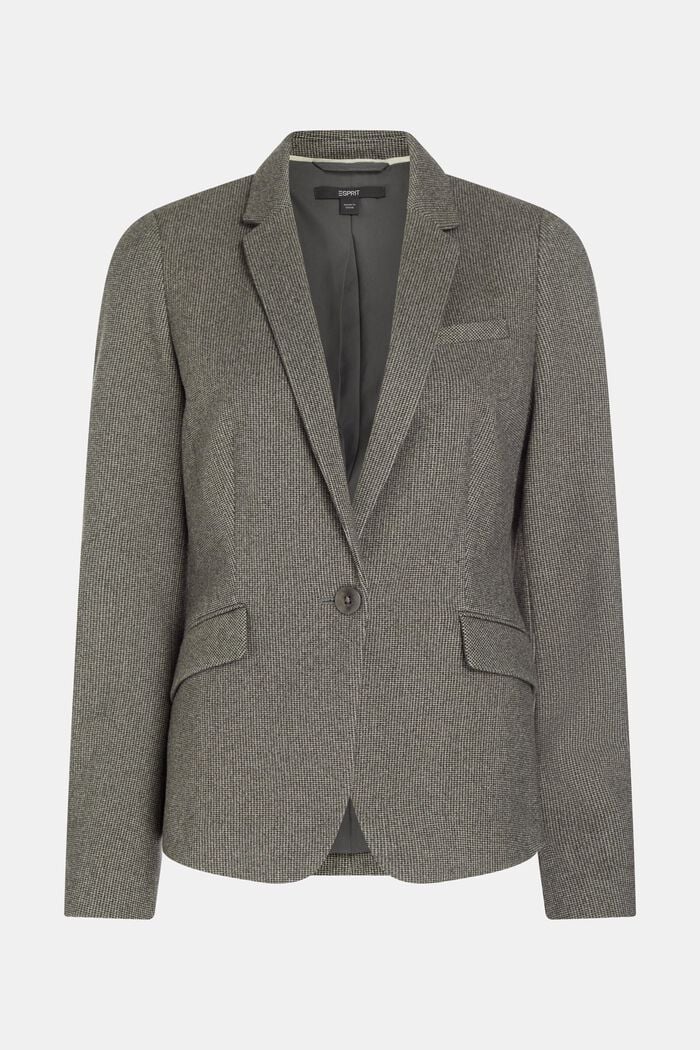 雙色調休閒西裝外套, 灰色, detail image number 4