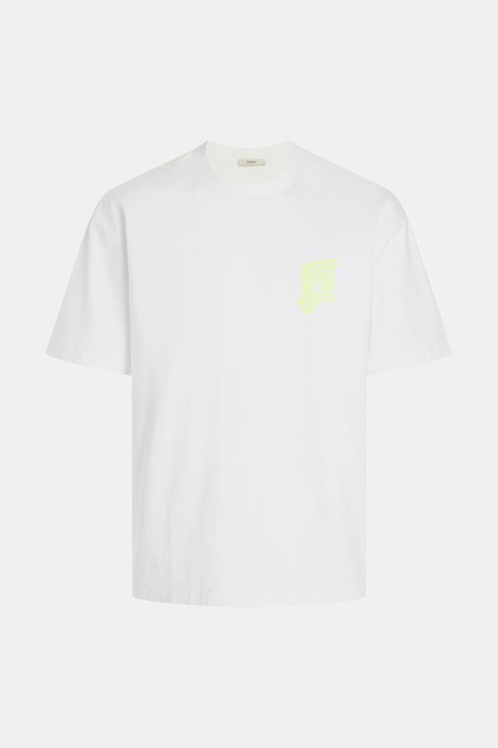 Relaxed Fit Neon Print Tee, WHITE, detail image number 4