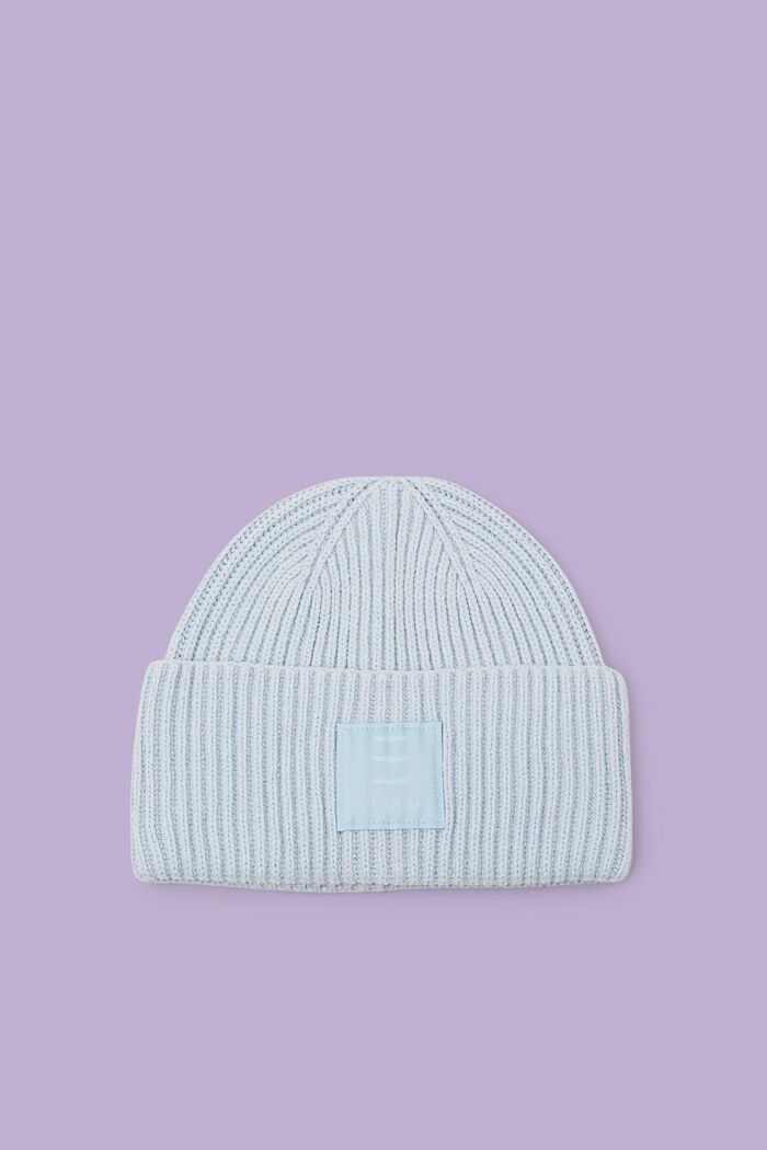 羅紋針織棉質圓帽, LIGHT BLUE, detail image number 0
