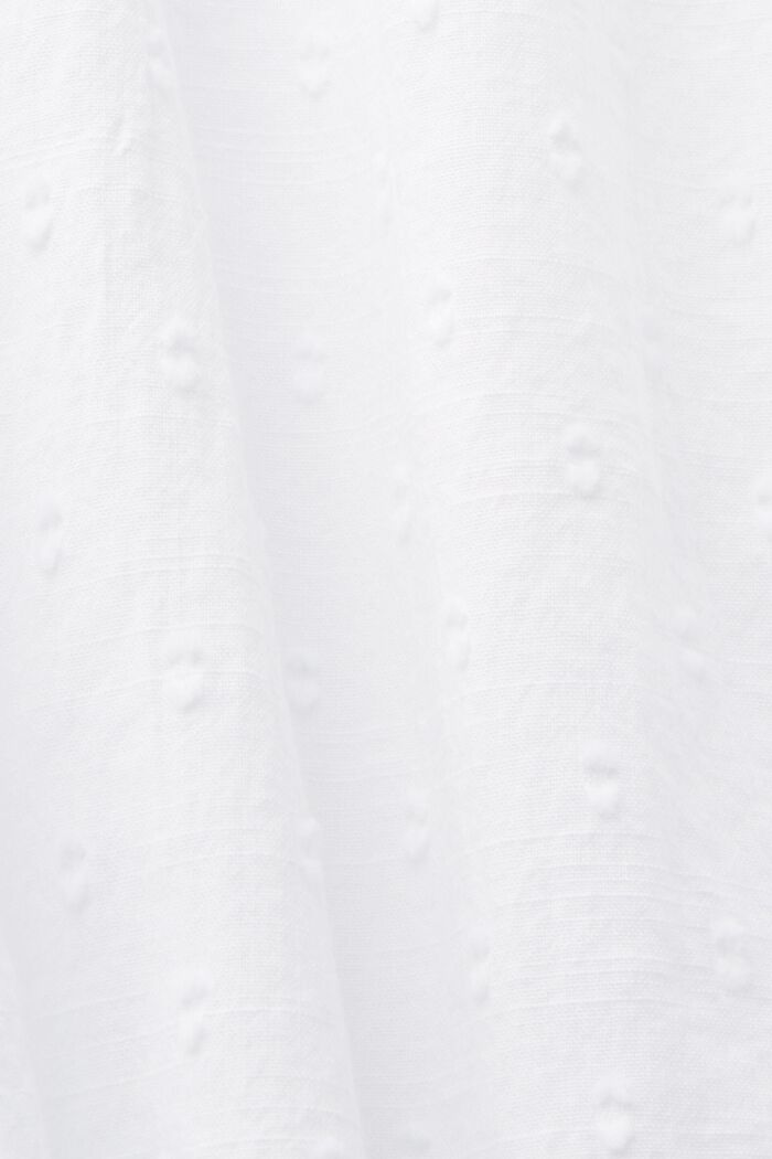 純棉瑞士圓點無袖女裝恤衫, 白色, detail image number 5