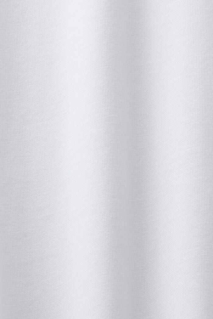 LOGO標誌棉質平織布T恤, 白色, detail image number 6
