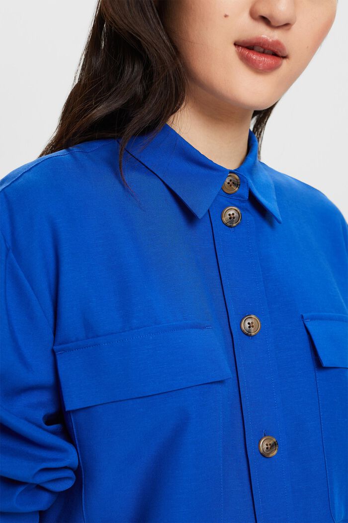 ‌長袖女裝恤衫, 藍色, detail image number 3