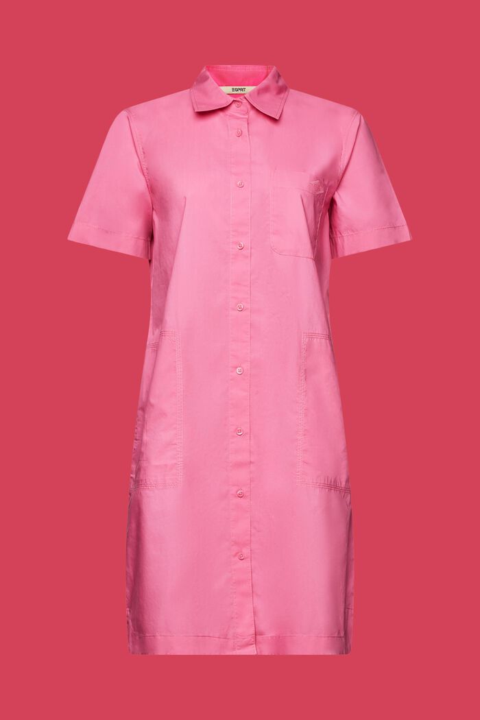 100%純棉恤衫式迷你連身裙, 粉紅色, detail image number 6