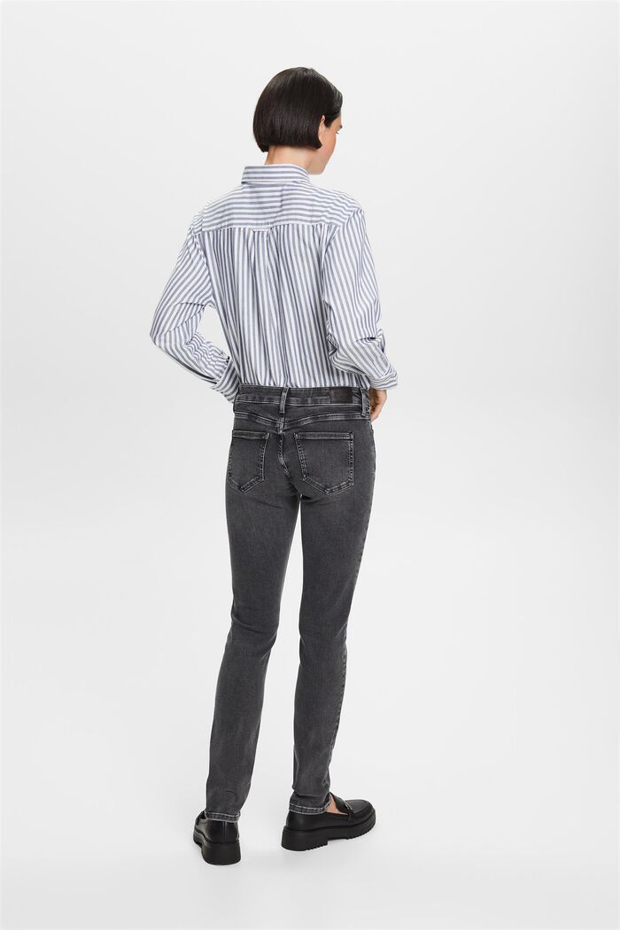 Mid-Rise Slim Jeans, BLACK DARK WASHED, detail image number 3