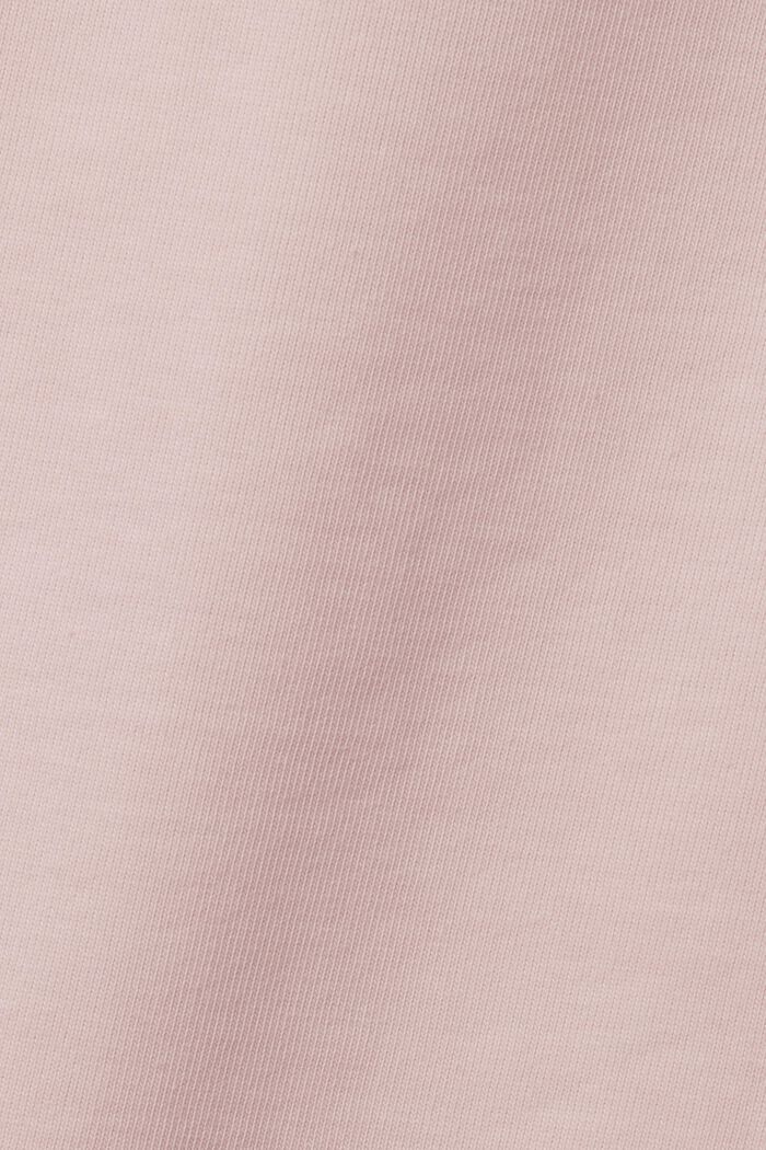 ‌超大廓形棉質平織布LOGO標誌T恤, 淺粉紅色, detail image number 7