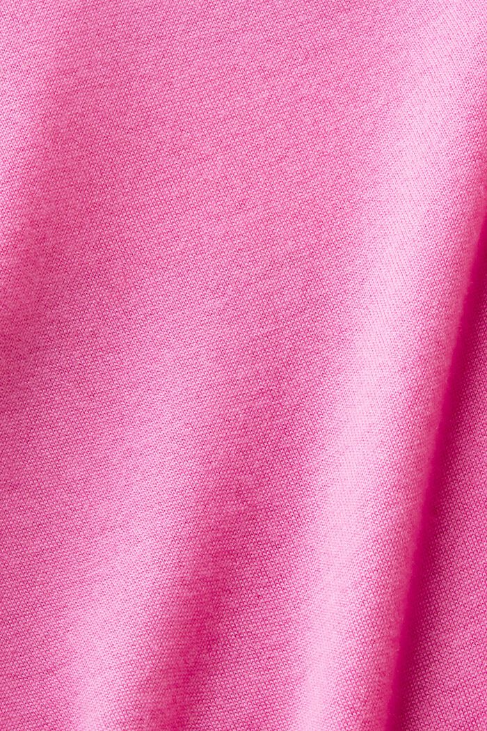 ‌混編雜色羊絨開衫, 桃紅色, detail image number 4