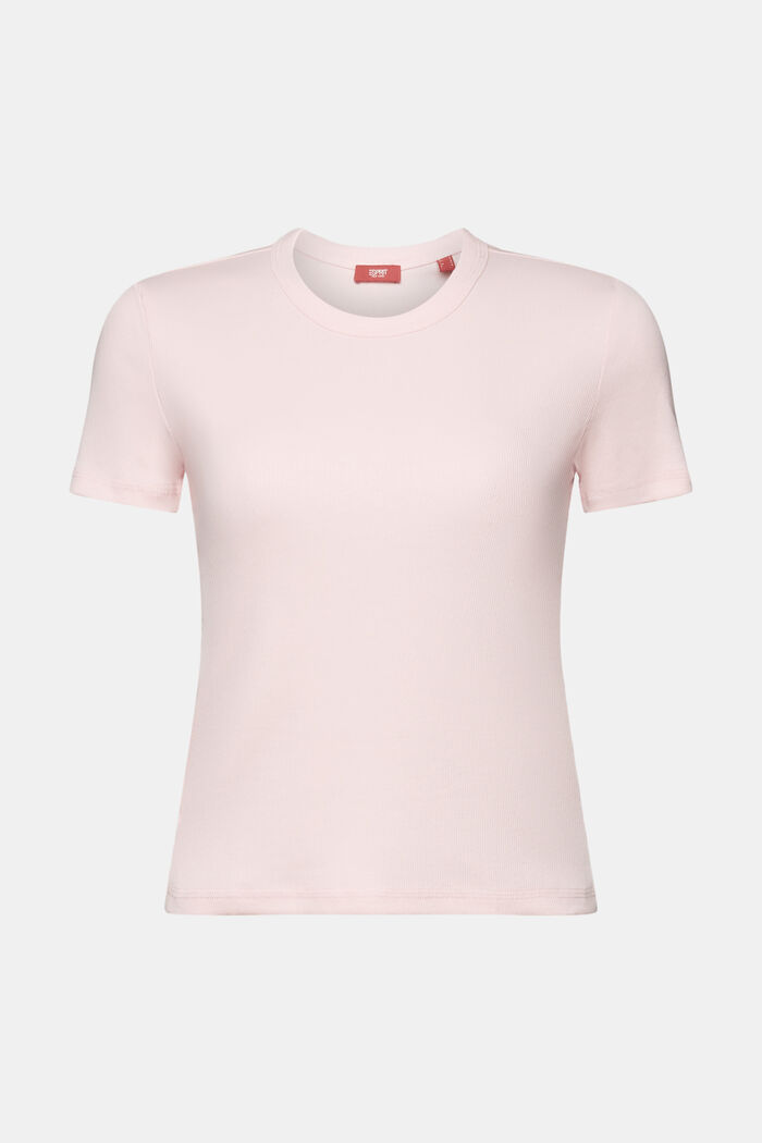 羅紋平織布T恤, 淺粉紅色, detail image number 6