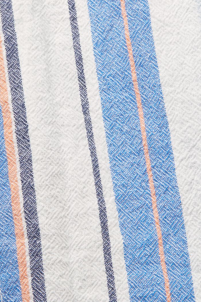 100%純棉條紋短袖恤衫, 藍色, detail image number 5