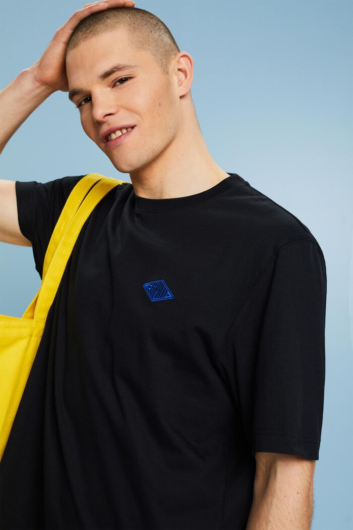 ‌LOGO標誌短袖T恤, 黑色, detail image number 4