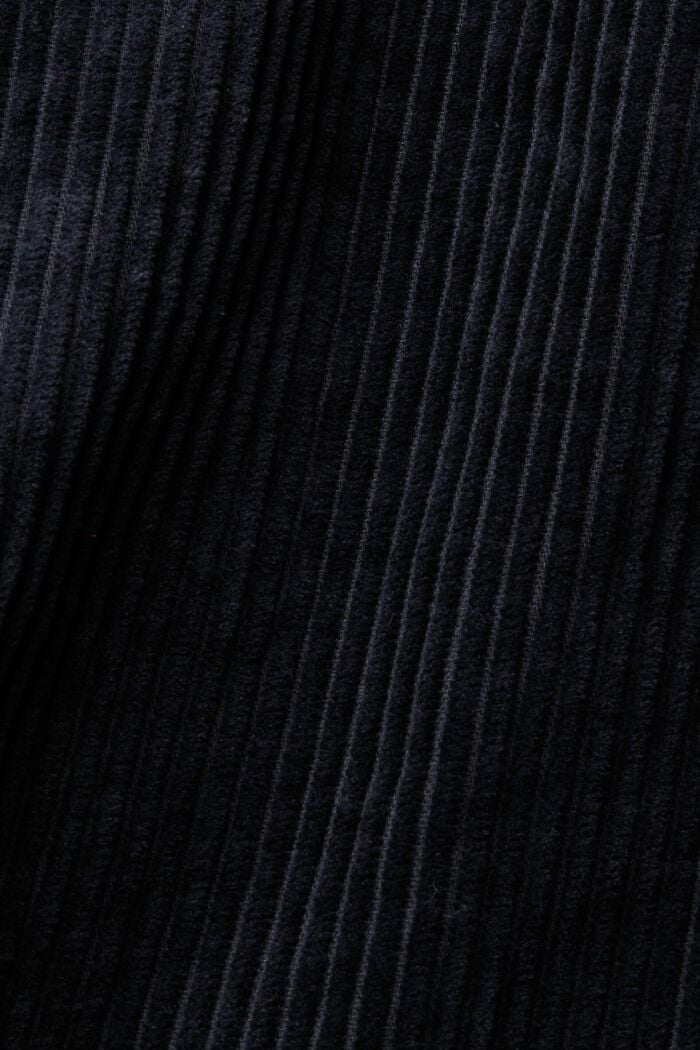 寬鬆燈芯絨恤衫, 黑色, detail image number 1