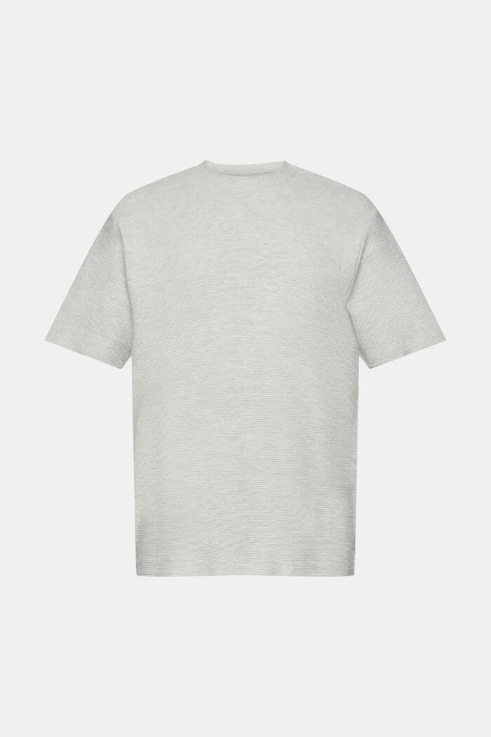 紋理平織布T恤, 淺灰色, detail image number 7