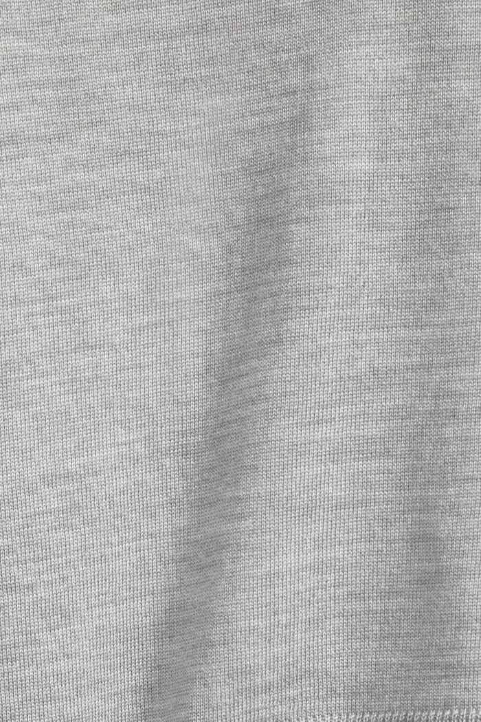 ‌短款美麗諾羊毛毛衣, 灰色, detail image number 4