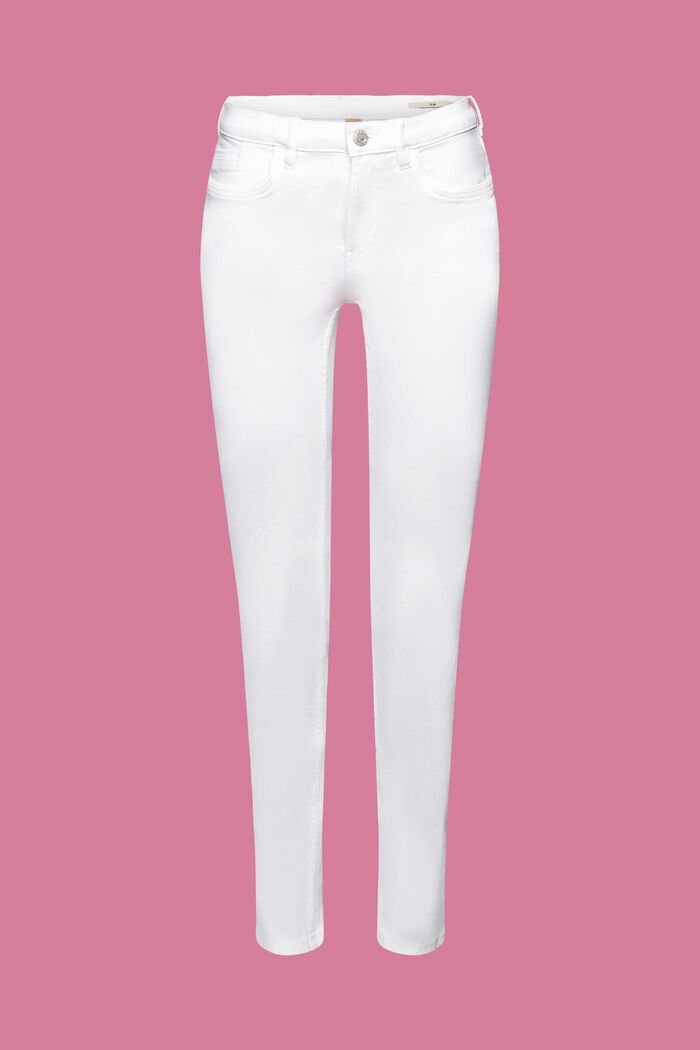 修身牛仔褲, 白色, detail image number 6