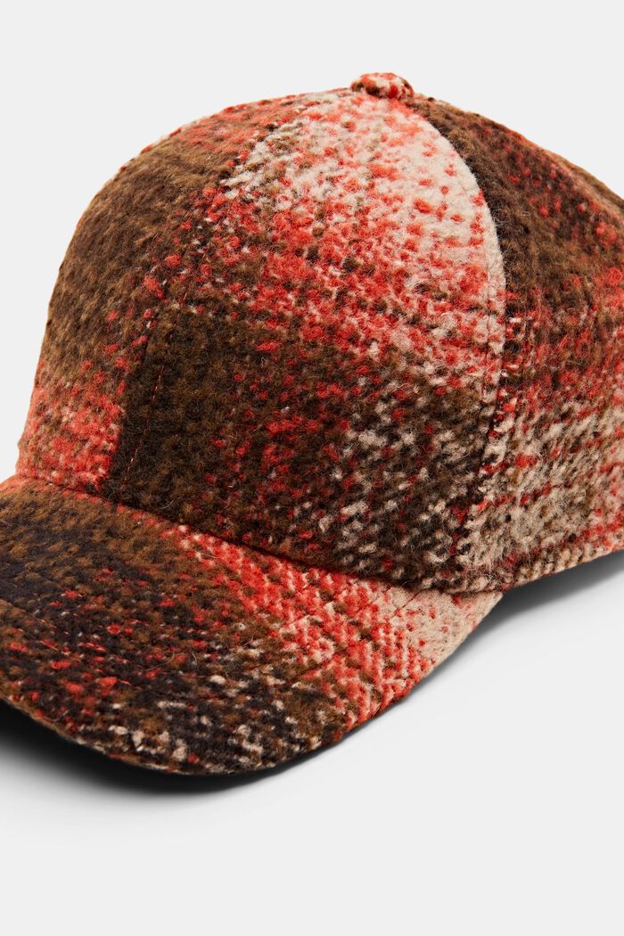 ‌格紋棒球帽, 淺啡色, detail image number 1