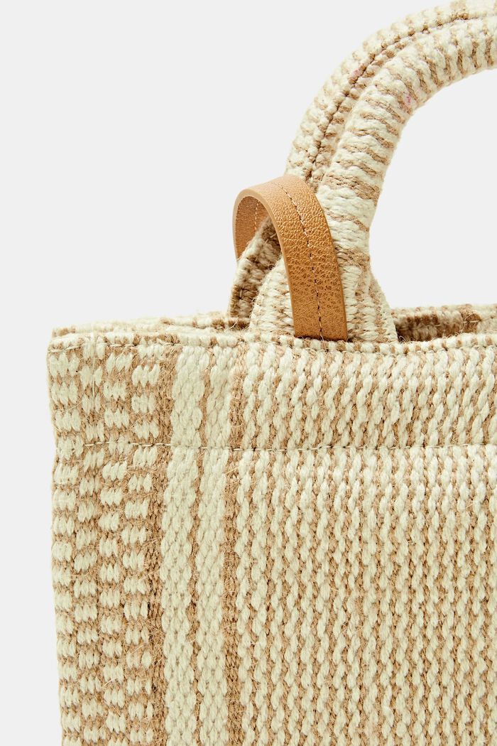 Orlane small shopper bag with jute, LIGHT BEIGE, detail image number 1