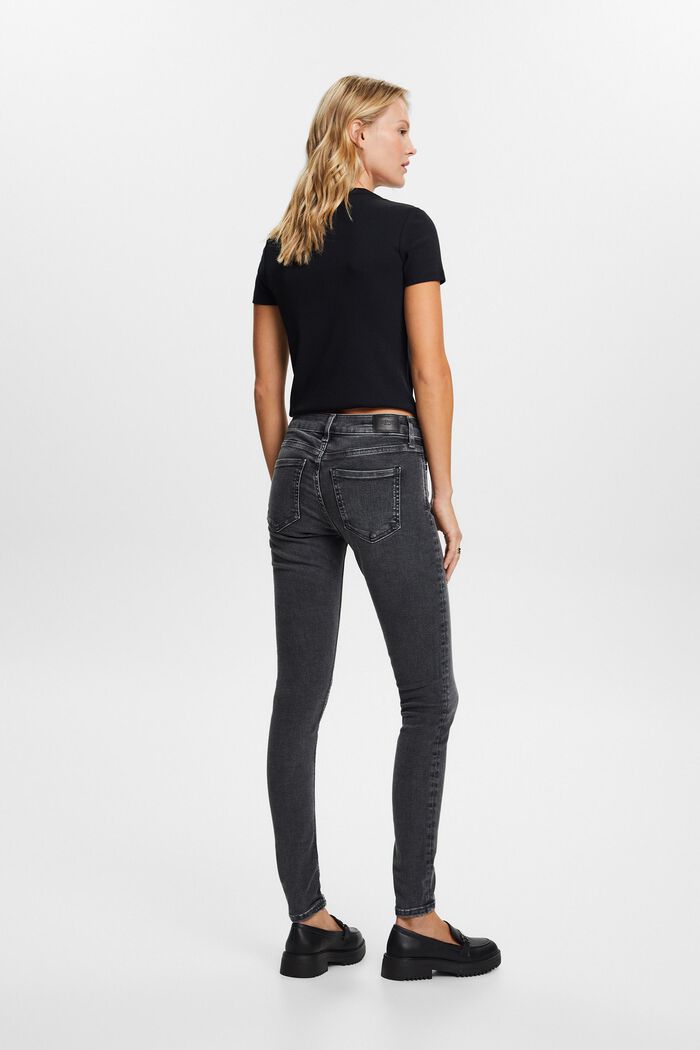 Mid-Rise Skinny Jeans, BLACK DARK WASHED, detail image number 3