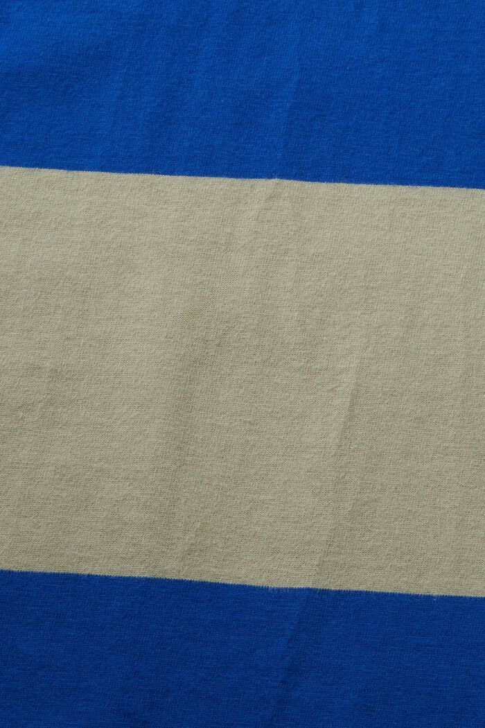 條紋LOGO標誌細節T恤, 藍色, detail image number 4