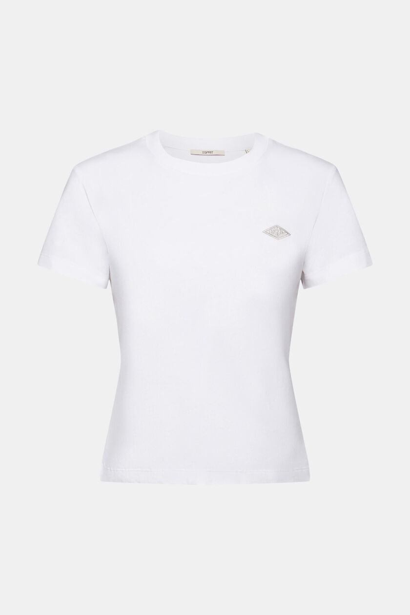 Logo Embroidered Cotton Jersey T-Shirt