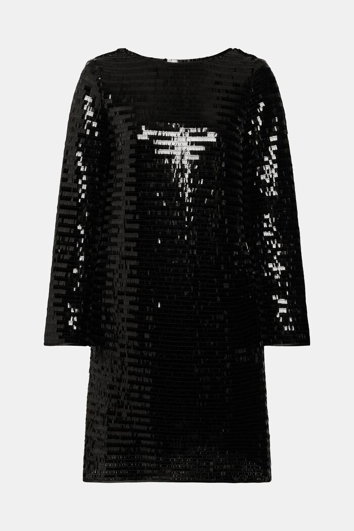 Dress with sequins, BLACK, detail image number 6