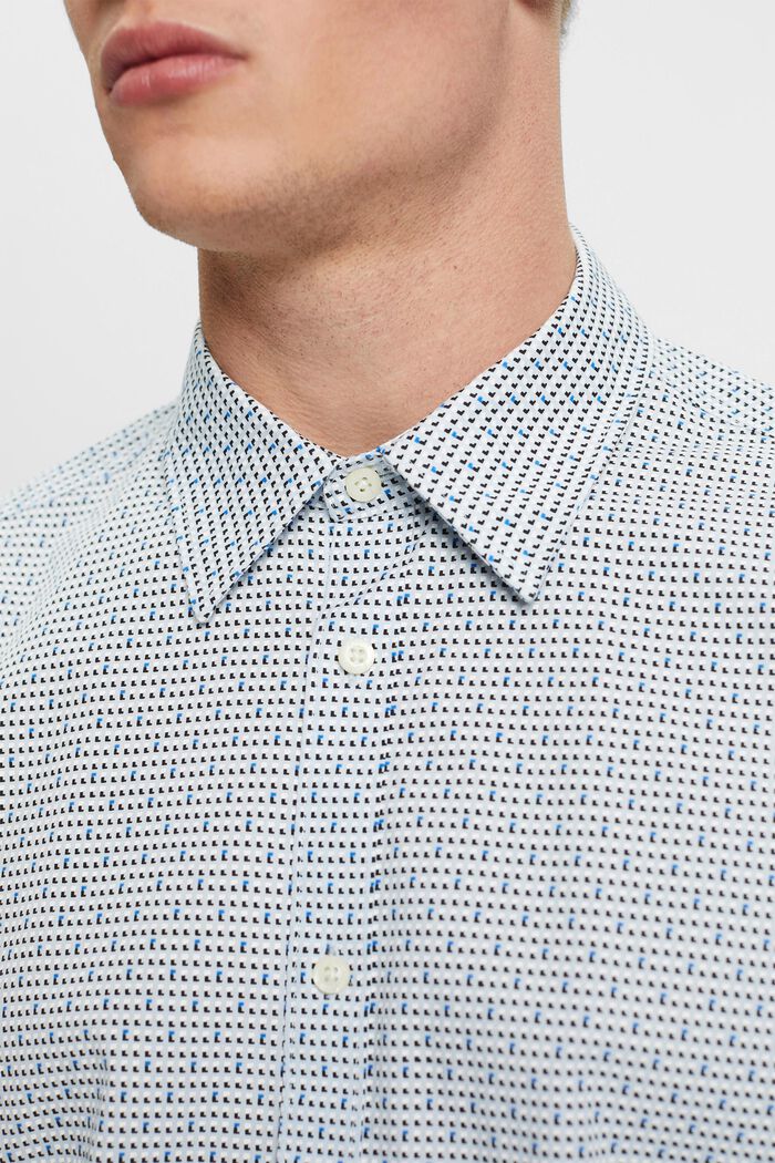 Slim fit shirt with all-over pattern, LIGHT BLUE, detail image number 2