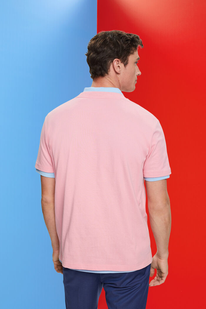 胸前LOGO標誌印花棉質T恤, 粉紅色, detail image number 3