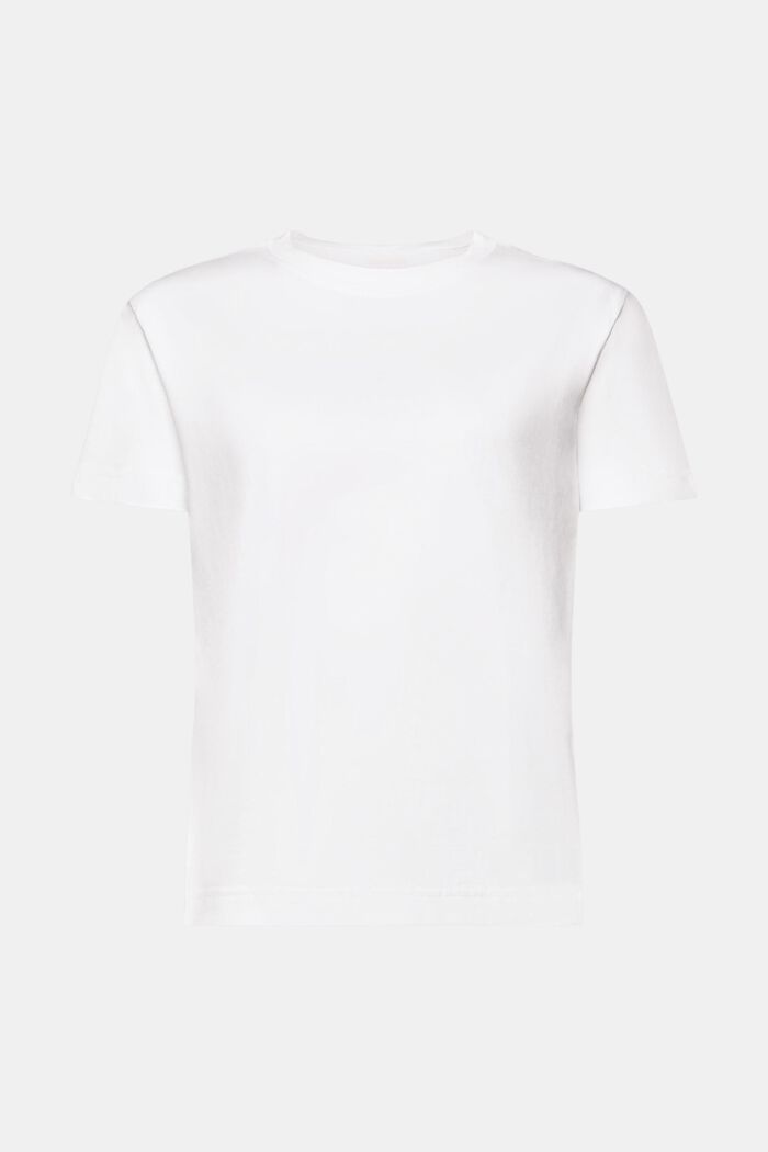 Pima Cotton Crewneck T-Shirt, 白色, detail image number 6