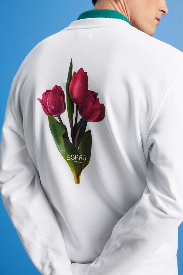 Sweatshirt with back print, WHITE, detail image number 4