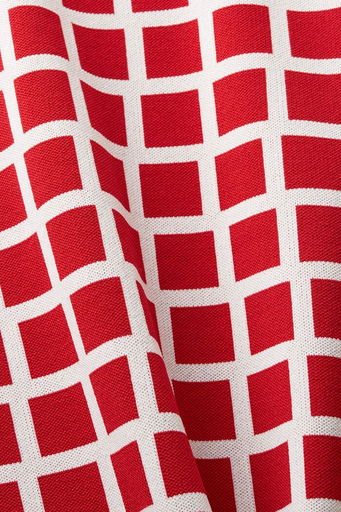 LOGO標誌提花中長款半身裙, 深紅色, detail image number 5