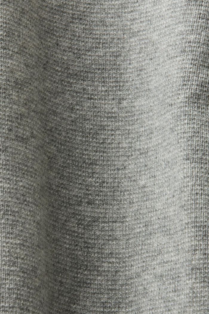 ‌羊毛羊絨混紡連帽針織衫, 淺灰色, detail image number 7