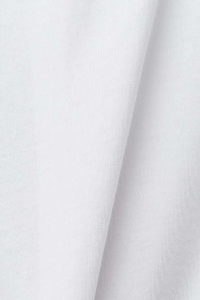 純棉正面印花T恤, 白色, detail image number 5