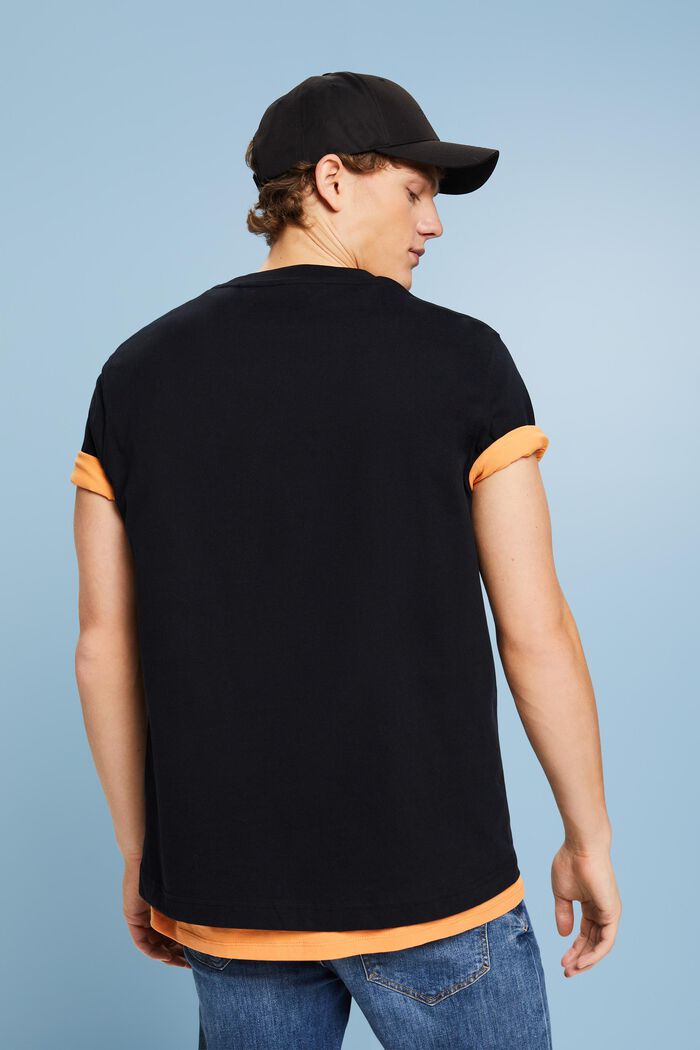 LOGO標誌T恤, 黑色, detail image number 2