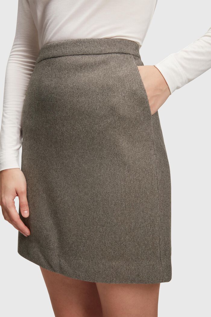 雙色調半身裙, 灰色, detail image number 2