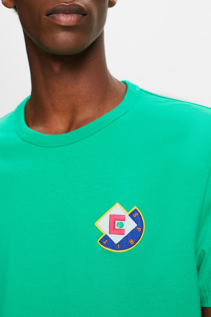 圖案式LOGO標誌T恤, 綠色, detail image number 1