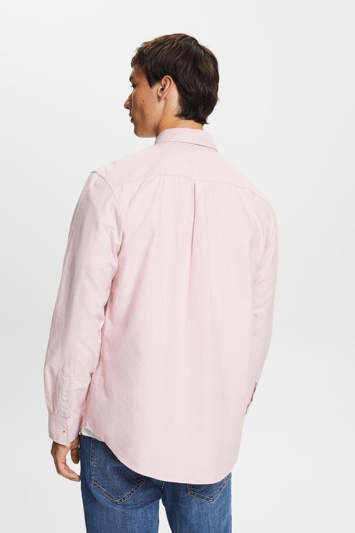 ‌棉質府綢扣角領恤衫, 粉紅色, detail image number 3