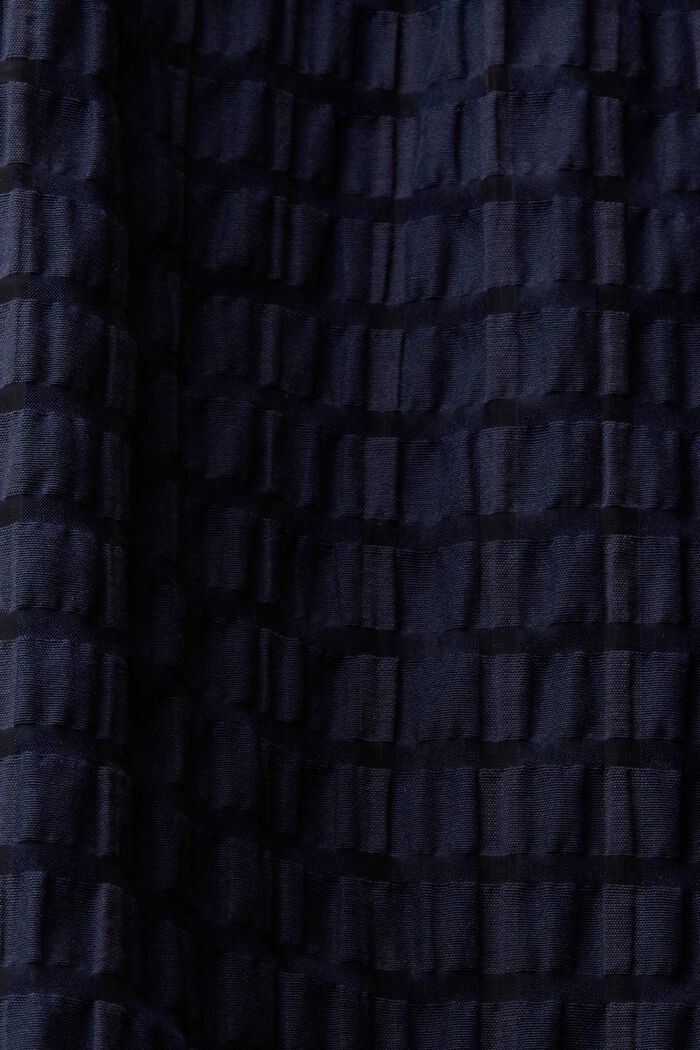 荷葉邊裙擺紋理迷你連身裙, 海軍藍, detail image number 5