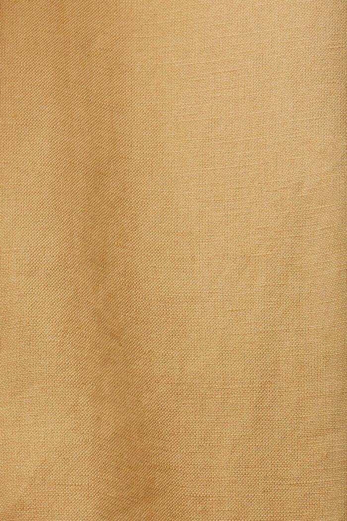 Cotton and linen blended trousers, KHAKI BEIGE, detail image number 6