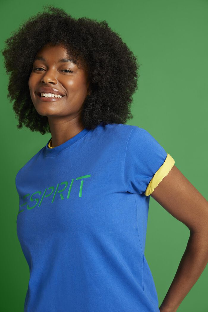 Unisex Logo Cotton Jersey T-Shirt, BRIGHT BLUE, detail image number 2