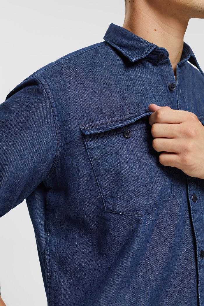牛仔恤衫, BLUE DARK WASHED, detail image number 2