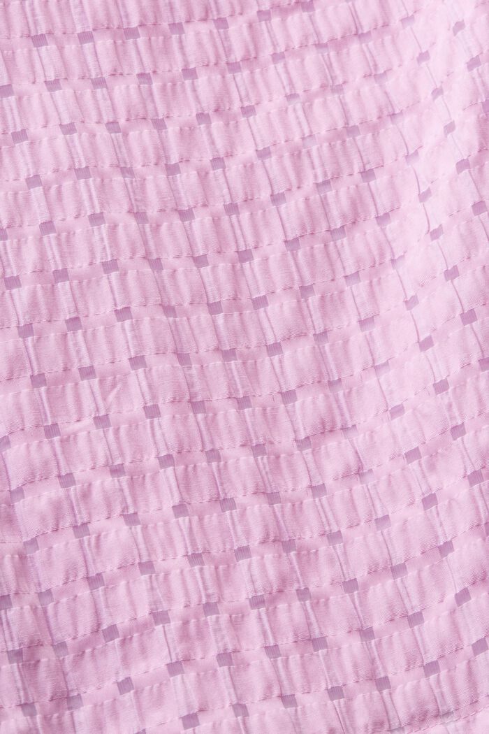 Textured blouse top with a hem flounce, LILAC, detail image number 5