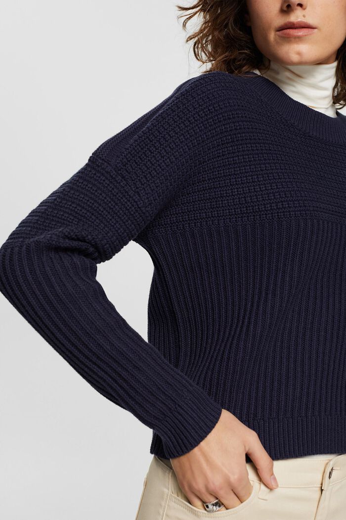 Chunky knit jumper, NAVY, detail image number 2