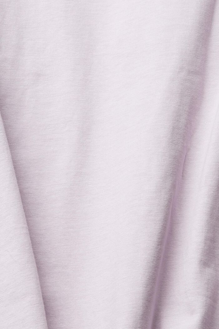 繡有Logo的平紋針織T恤, 淺紫色, detail image number 1