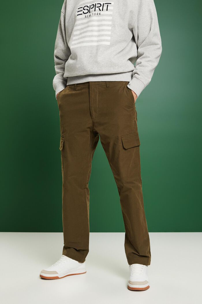 Straight Cargo Pants, 軍綠色, detail image number 0
